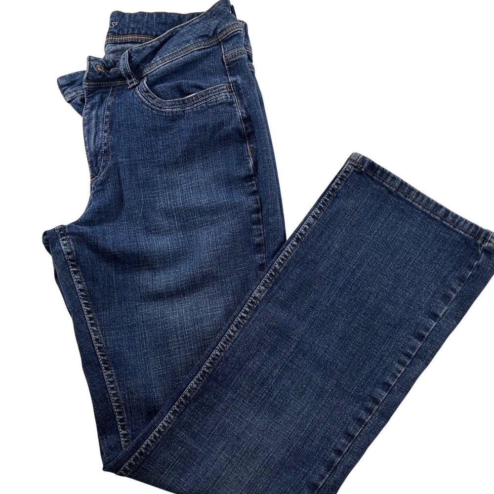 Riders by Lee Womens Straight Leg Jeans Dark Wash Blue Stretch Denim 8M Western
